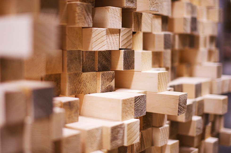 Stack of wood blocks