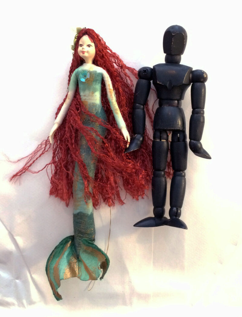 Redhead Mermaid Doll Ornament & Logo