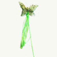 butterfly fairy wand lime green