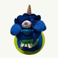 Big Blue Monster Soft Sculpture