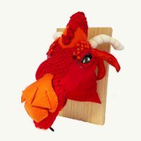 Inferno Soft Sculpture Dragon by Terri Rehg